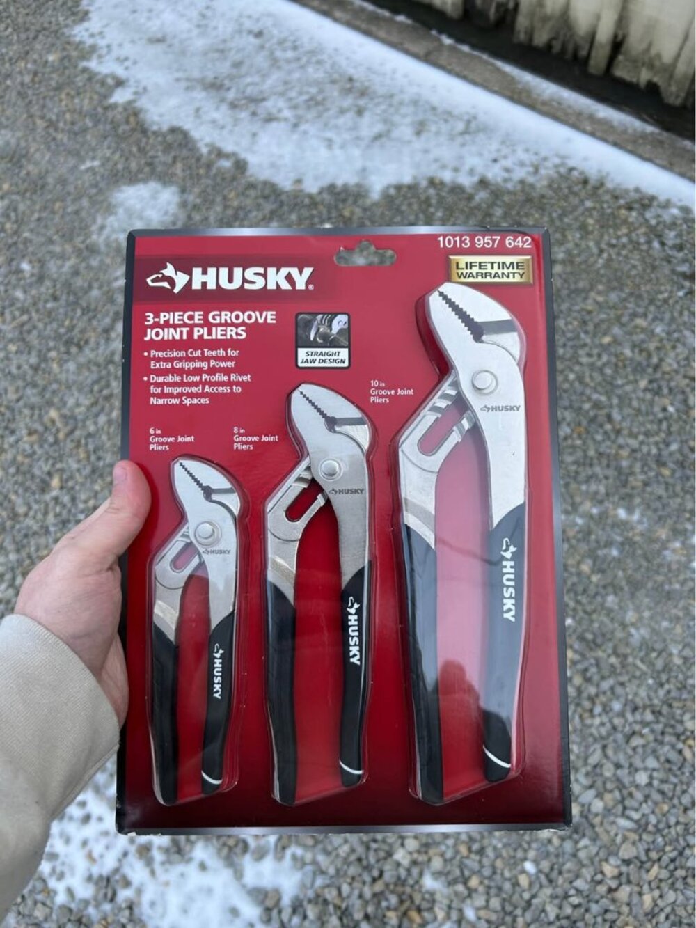 Husky 3 Piece Groove Joint Pliers Set